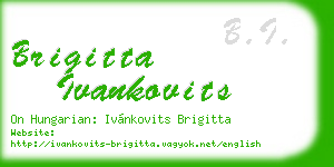 brigitta ivankovits business card